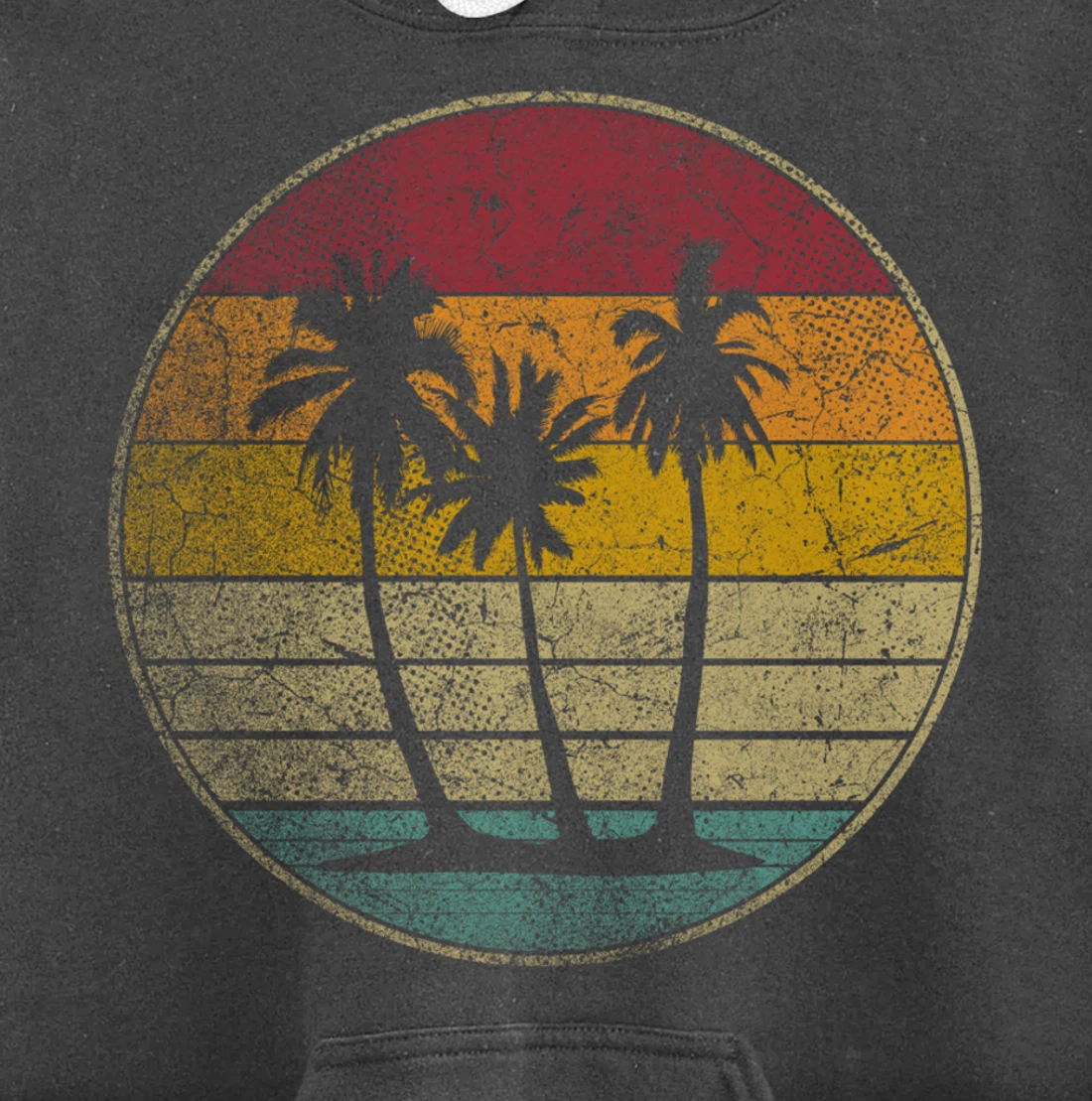 Tropical Beach Vintage Retro Style 70s 80s Pullover Hoodie