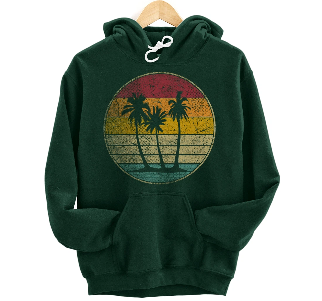 Tropical Beach Vintage Retro Style 70s 80s Pullover Hoodie