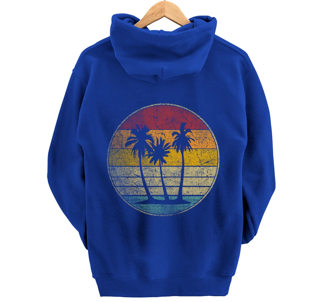 Tropical Beach Vintage Retro Style 70s 80s Pullover Hoodie