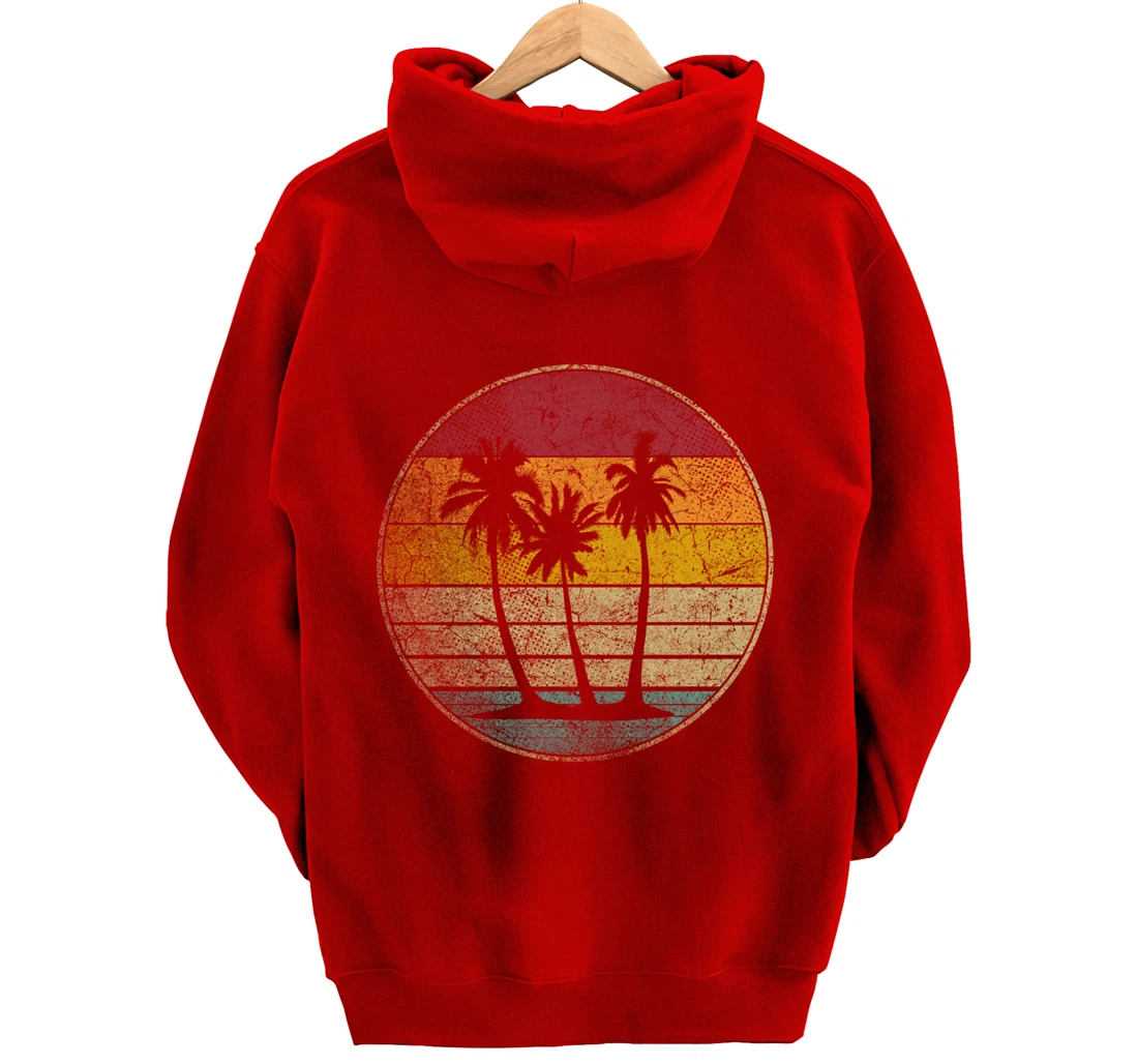 Tropical Beach Vintage Retro Style 70s 80s Pullover Hoodie