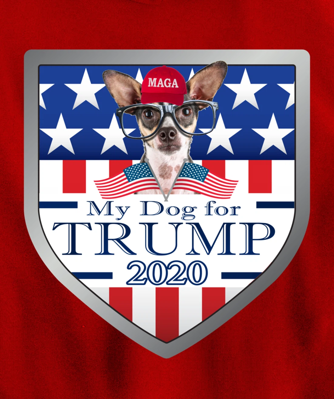 Chihuahua w Glasses Pullover Hoodie