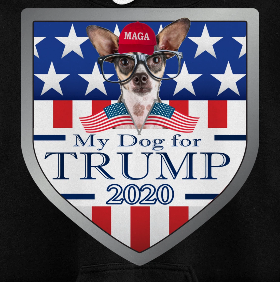 Chihuahua w Glasses Pullover Hoodie