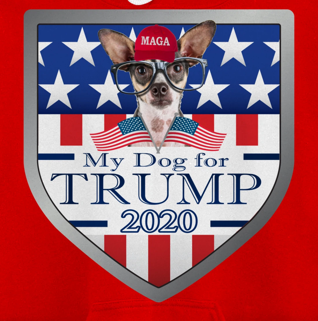 Chihuahua w Glasses Pullover Hoodie