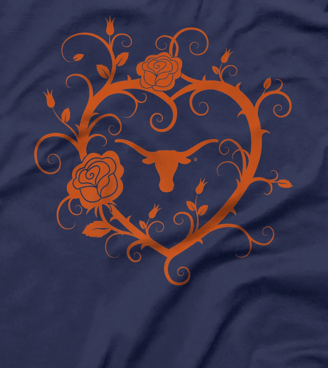 Texas Longhorns Heart Roses - Apparel Premium T-Shirt