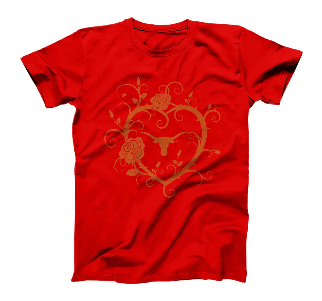 Texas Longhorns Heart Roses - Apparel Premium T-Shirt