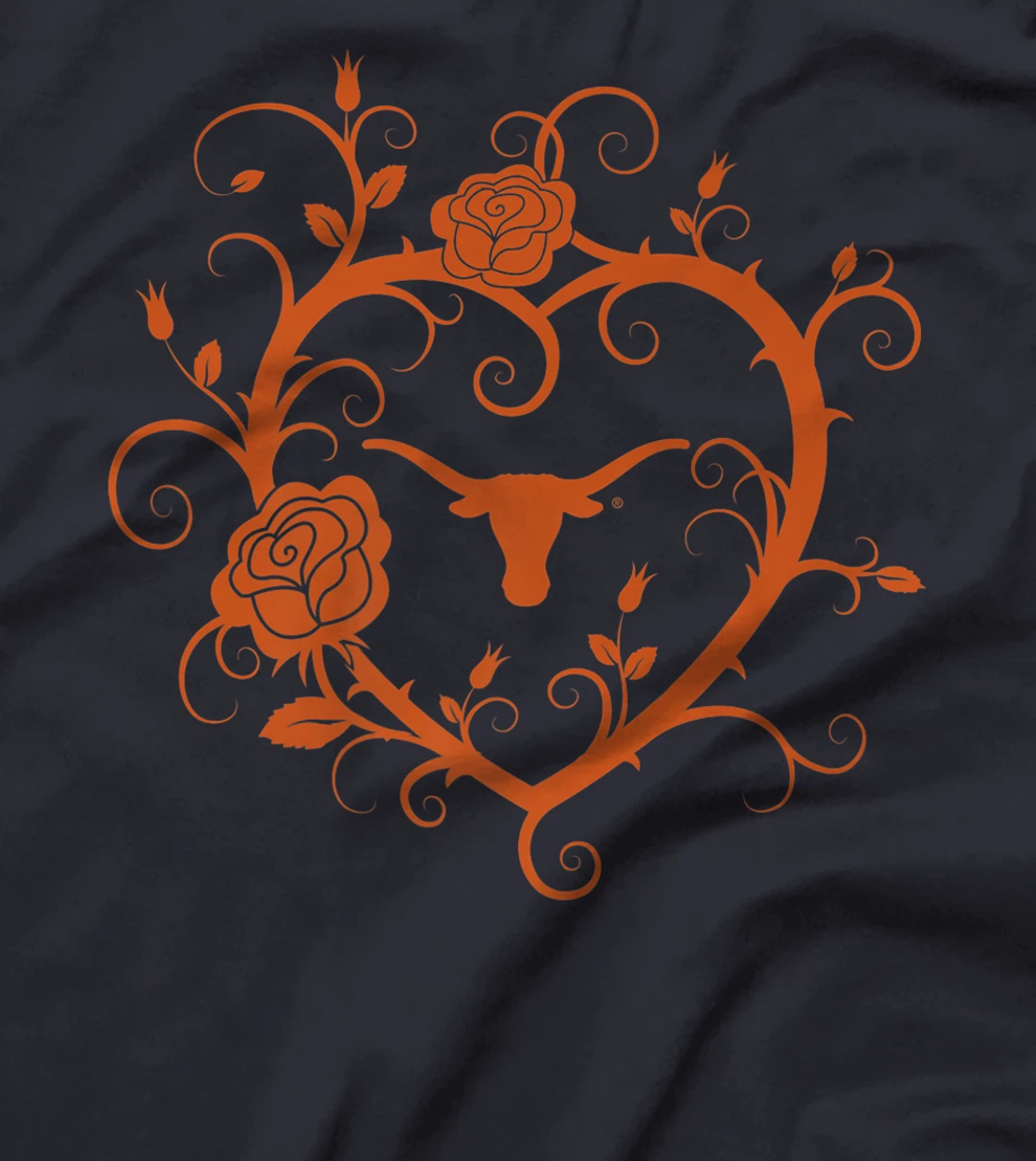 Texas Longhorns Heart Roses - Apparel Premium T-Shirt