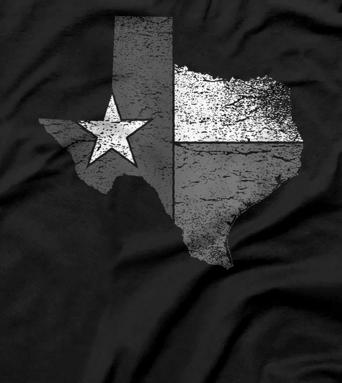 Texas Tshirt Women Men | Texas State Flag Map Black & White T-Shirt