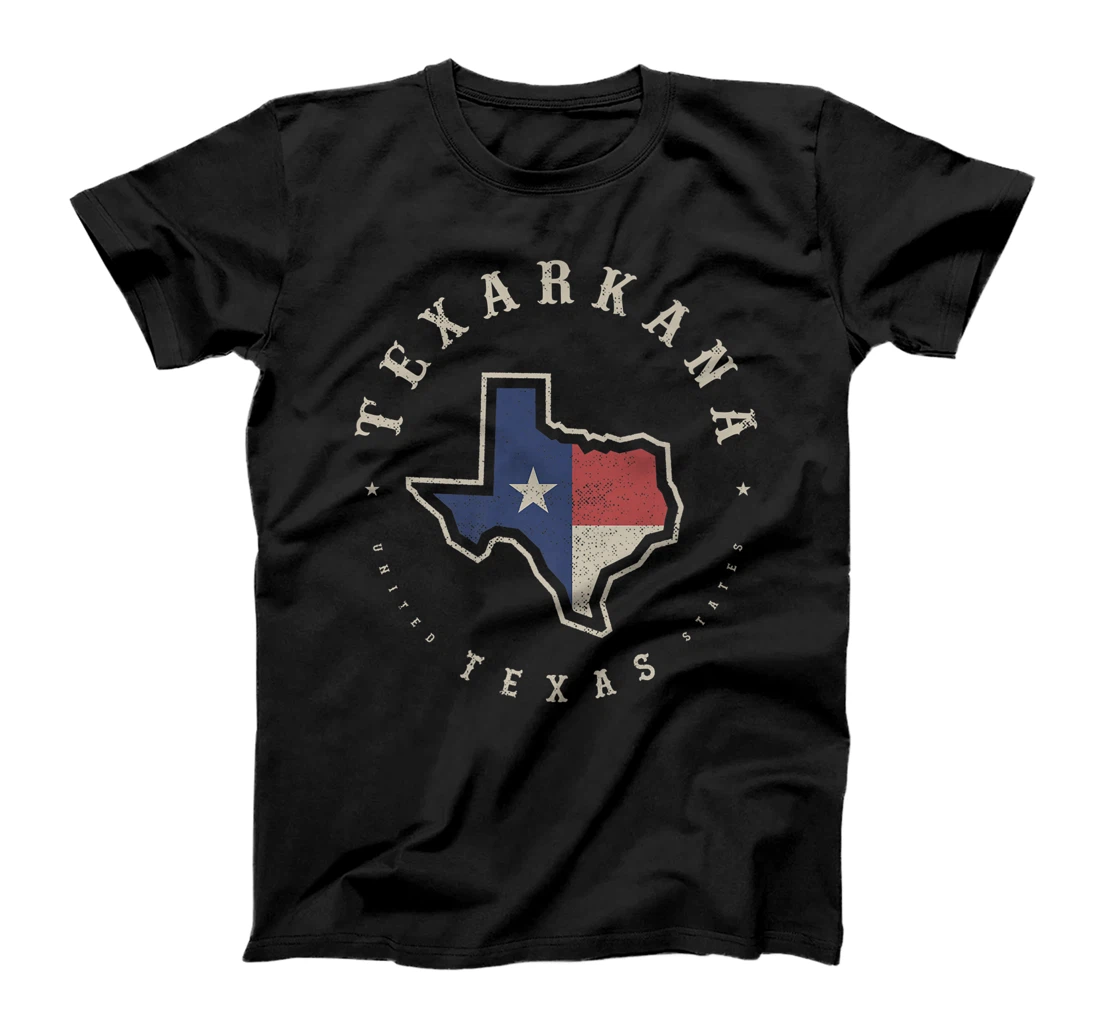 Vintage Texarkana Texas State Flag Map Souvenir Gift Premium T-Shirt