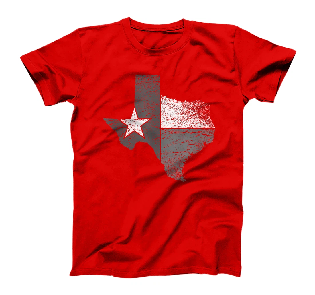 Texas Tshirt Women Men | Texas State Flag Map Black & White T-Shirt