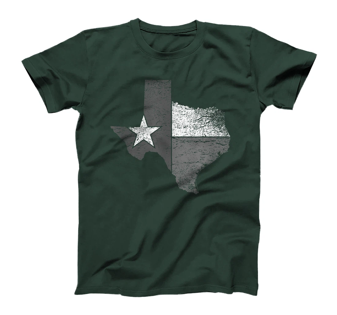 Texas Tshirt Women Men | Texas State Flag Map Black & White T-Shirt