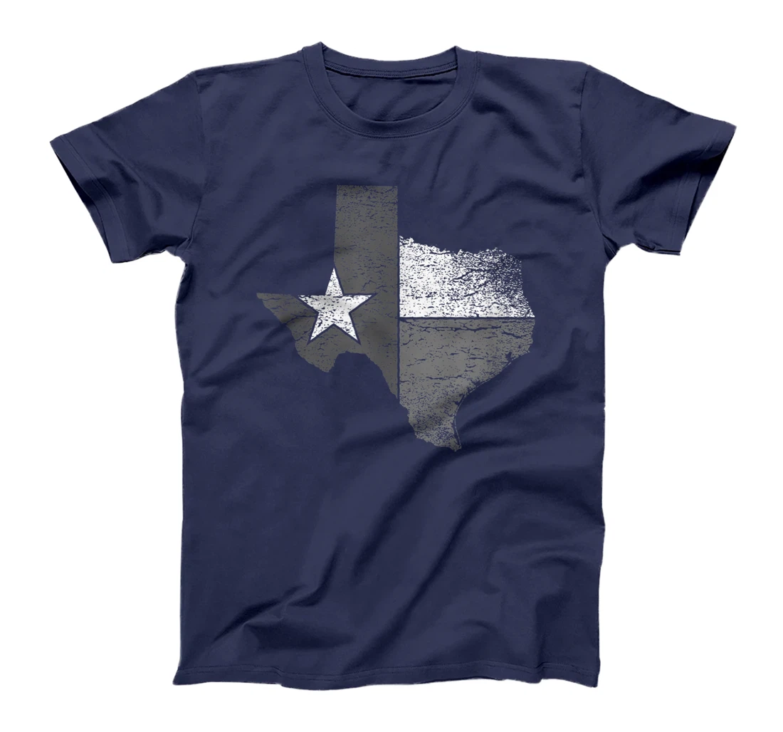Texas Tshirt Women Men | Texas State Flag Map Black & White T-Shirt