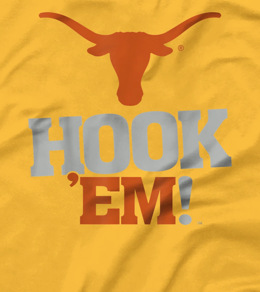 Texas Longhorns Hook 'em! #3 White - Apparel T-Shirt