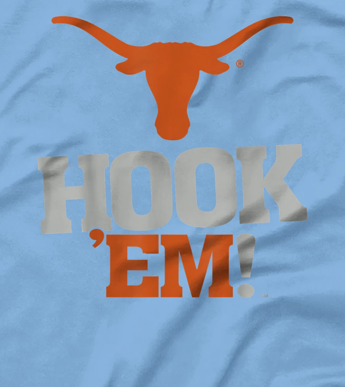 Texas Longhorns Hook 'em! #3 White - Apparel T-Shirt