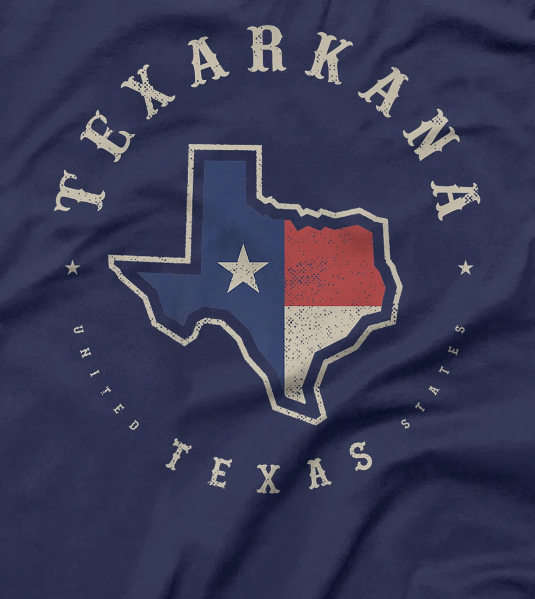Vintage Texarkana Texas State Flag Map Souvenir Gift Premium T-Shirt