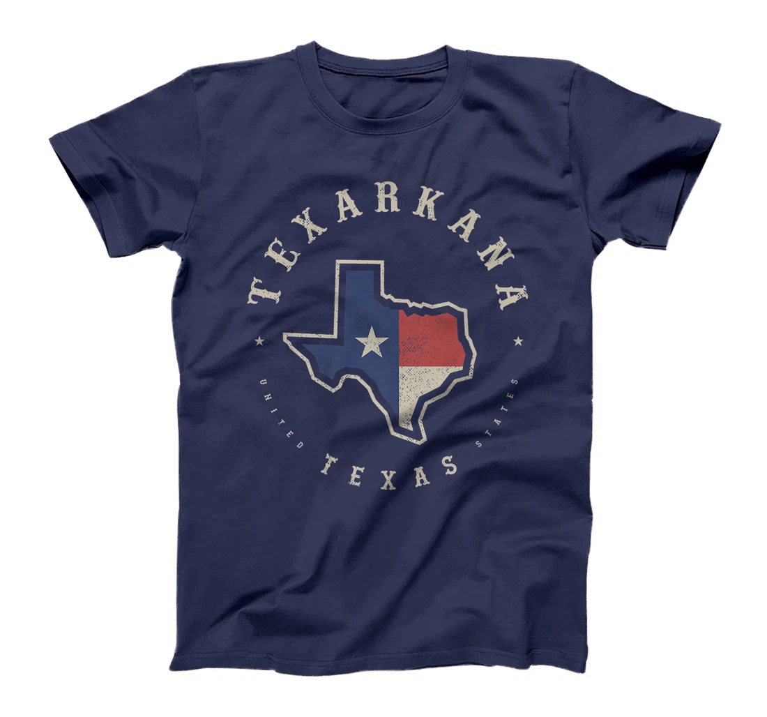 Vintage Texarkana Texas State Flag Map Souvenir Gift Premium T-Shirt