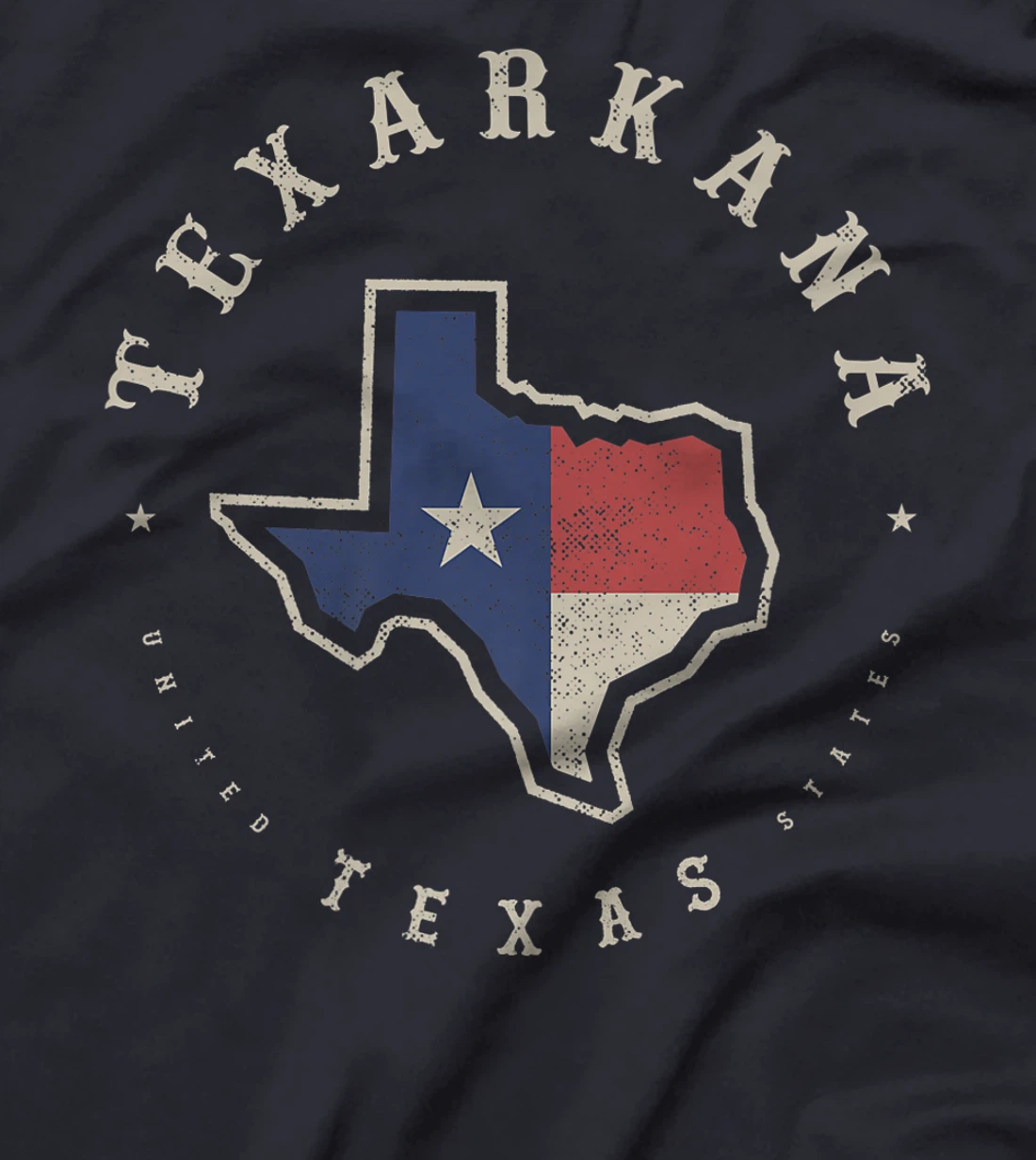 Vintage Texarkana Texas State Flag Map Souvenir Gift Premium T-Shirt