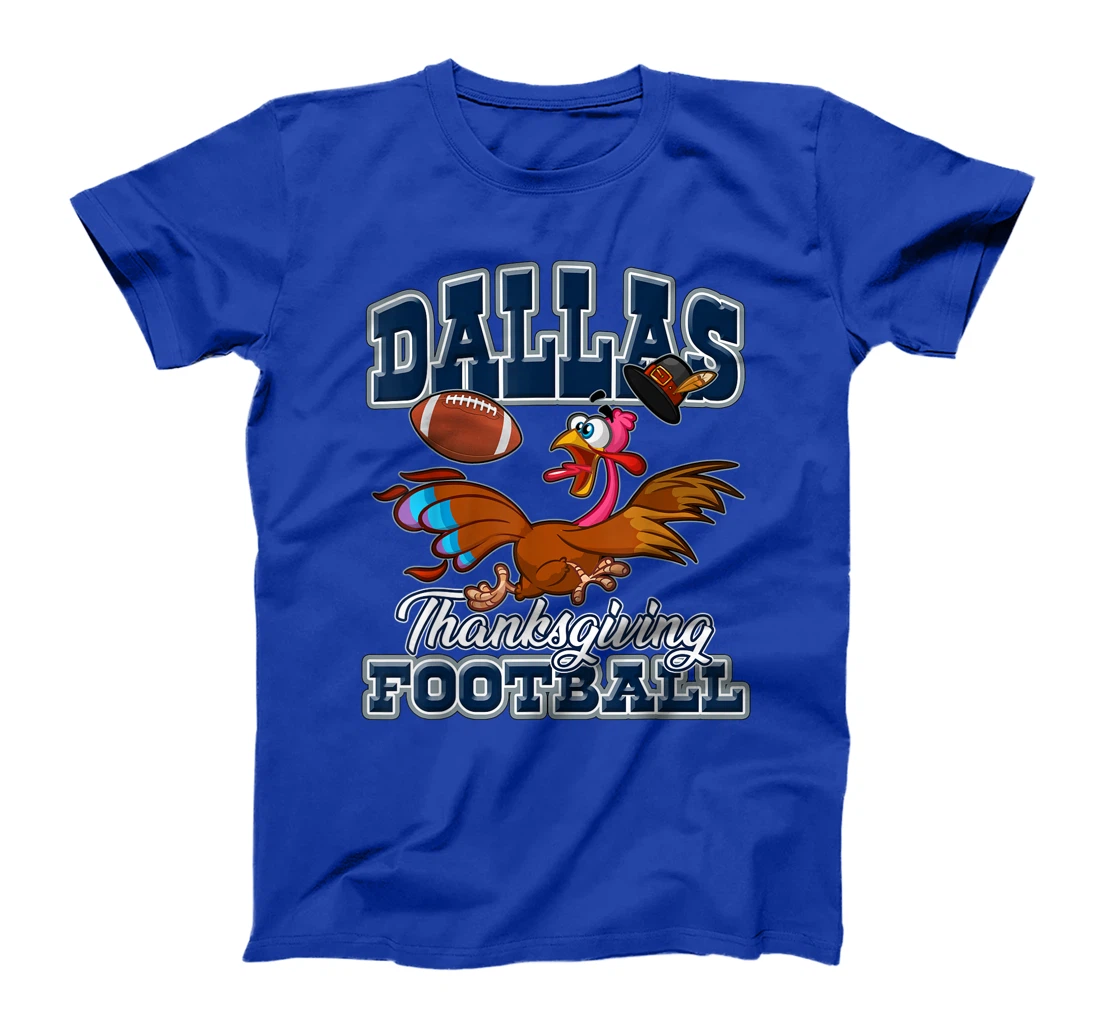 Dallas Thanksgiving Day Funny Turkey Playing Texas Football T-Shirt