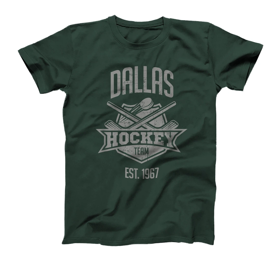 Dallas Hockey Team Vintage Est 1967 Texas Star Sticks & Puck T-Shirt