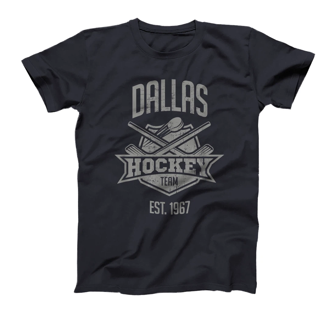 Dallas Hockey Team Vintage Est 1967 Texas Star Sticks & Puck T-Shirt