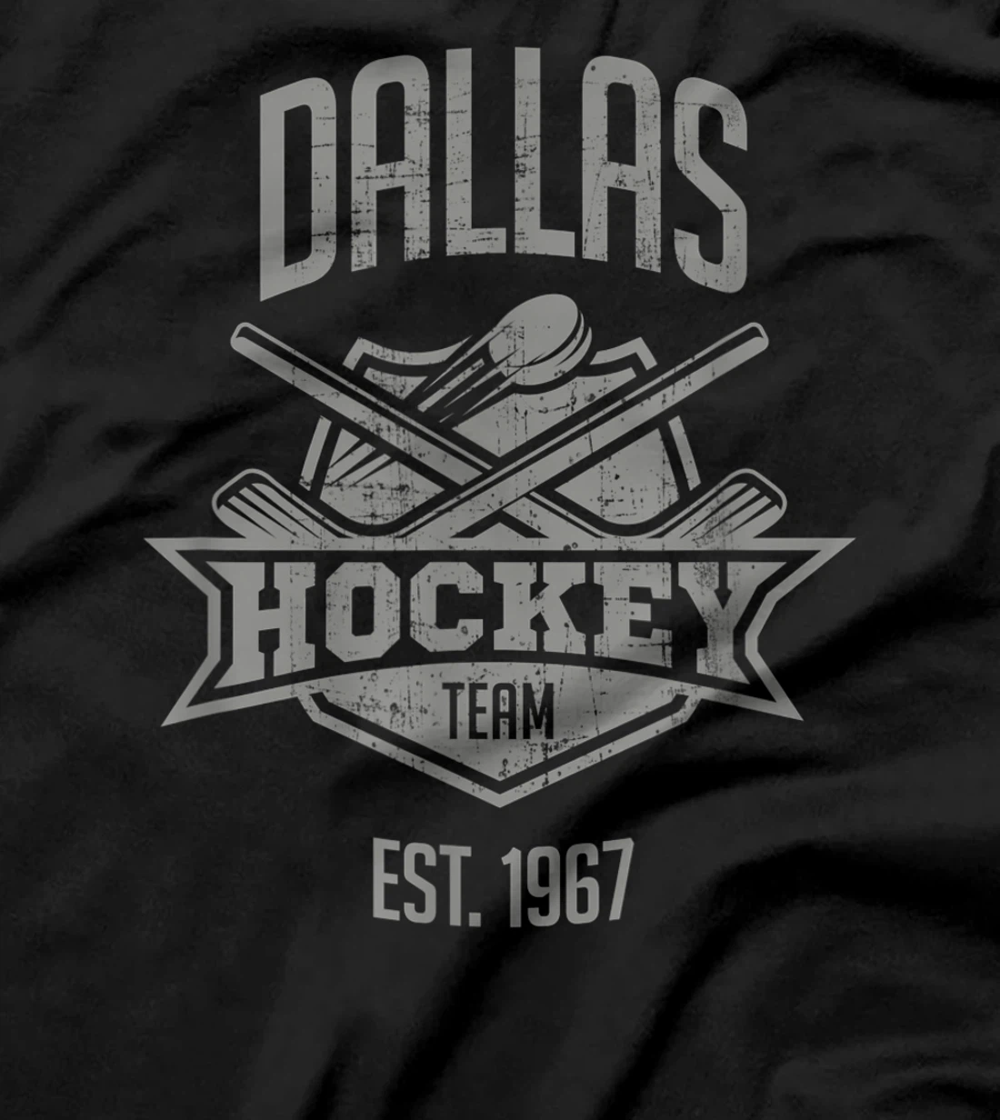 Dallas Hockey Team Vintage Est 1967 Texas Star Sticks & Puck T-Shirt