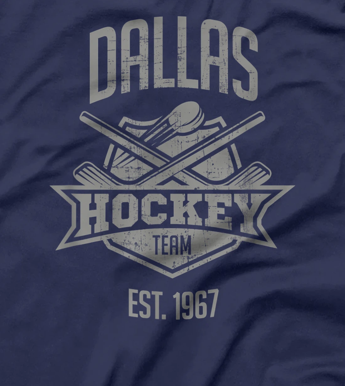 Dallas Hockey Team Vintage Est 1967 Texas Star Sticks & Puck T-Shirt