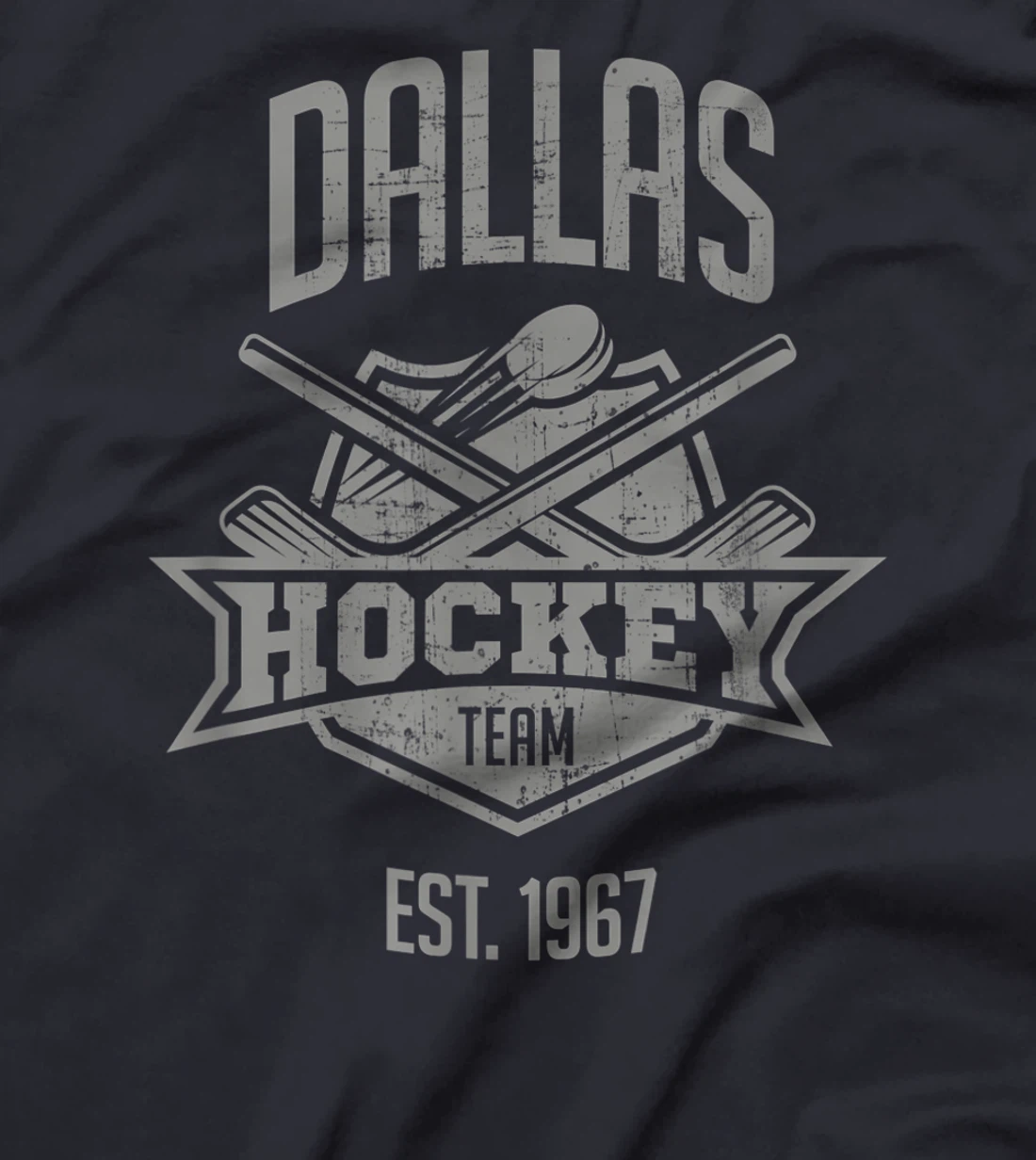 Dallas Hockey Team Vintage Est 1967 Texas Star Sticks & Puck T-Shirt