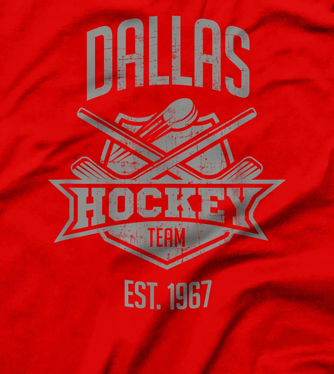 Dallas Hockey Team Vintage Est 1967 Texas Star Sticks & Puck T-Shirt
