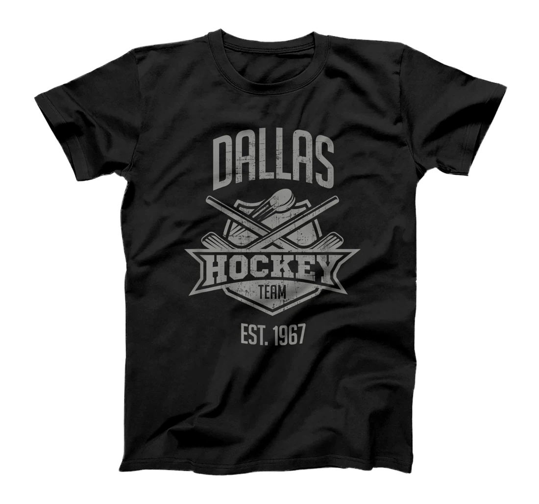 Dallas Hockey Team Vintage Est 1967 Texas Star Sticks & Puck T-Shirt