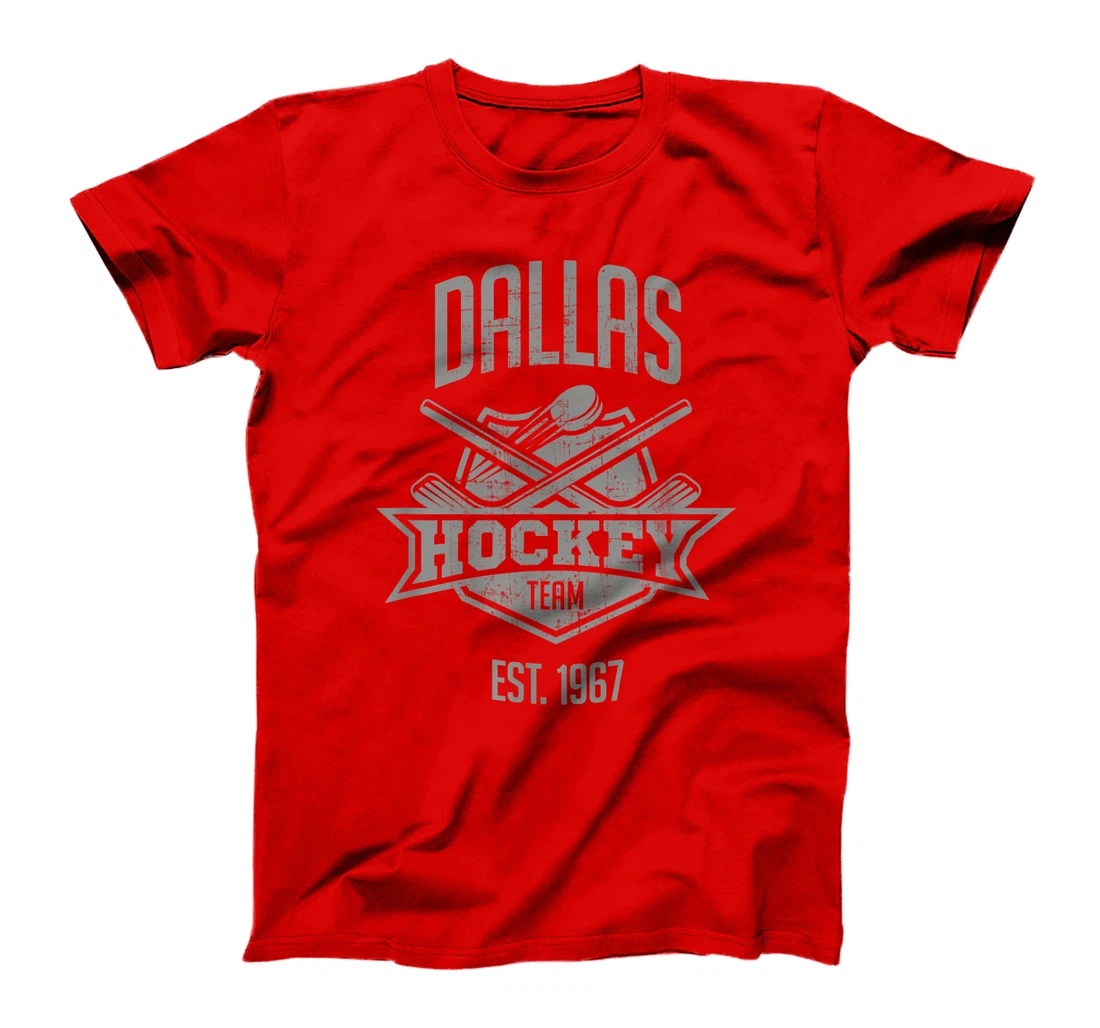 Dallas Hockey Team Vintage Est 1967 Texas Star Sticks & Puck T-Shirt