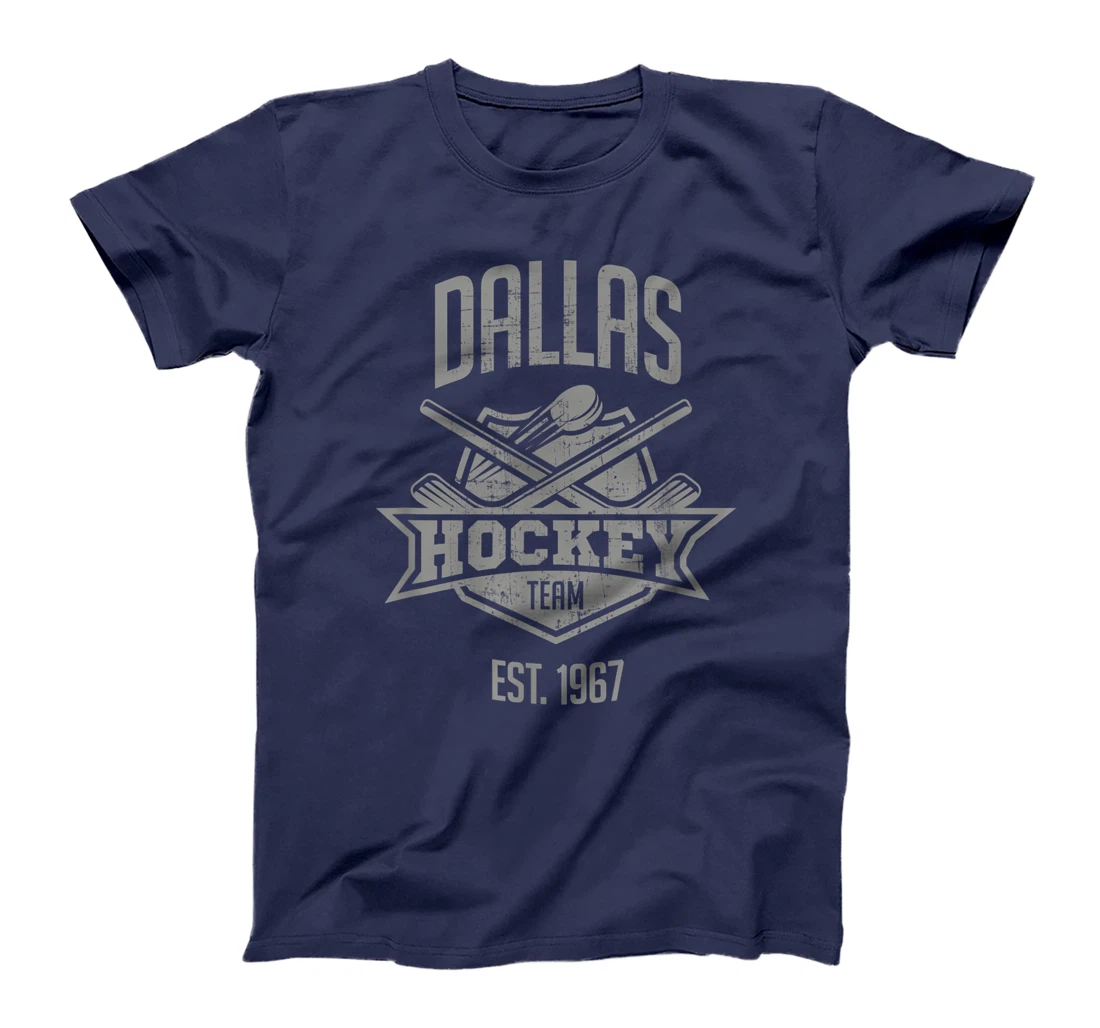 Dallas Hockey Team Vintage Est 1967 Texas Star Sticks & Puck T-Shirt