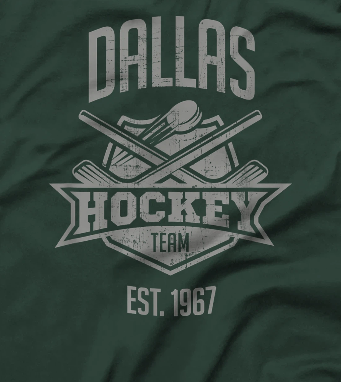 Dallas Hockey Team Vintage Est 1967 Texas Star Sticks & Puck T-Shirt