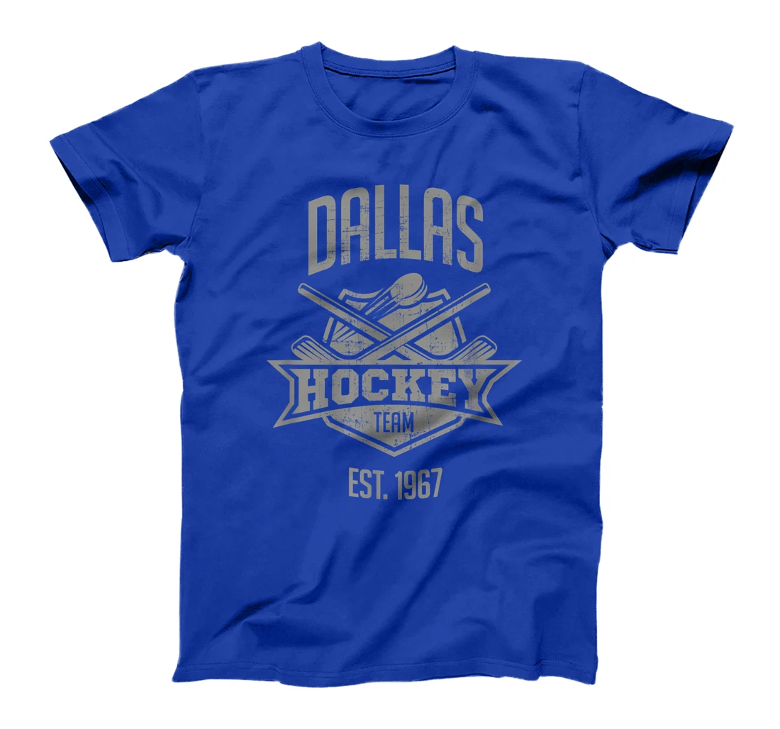 Dallas Hockey Team Vintage Est 1967 Texas Star Sticks & Puck T-Shirt