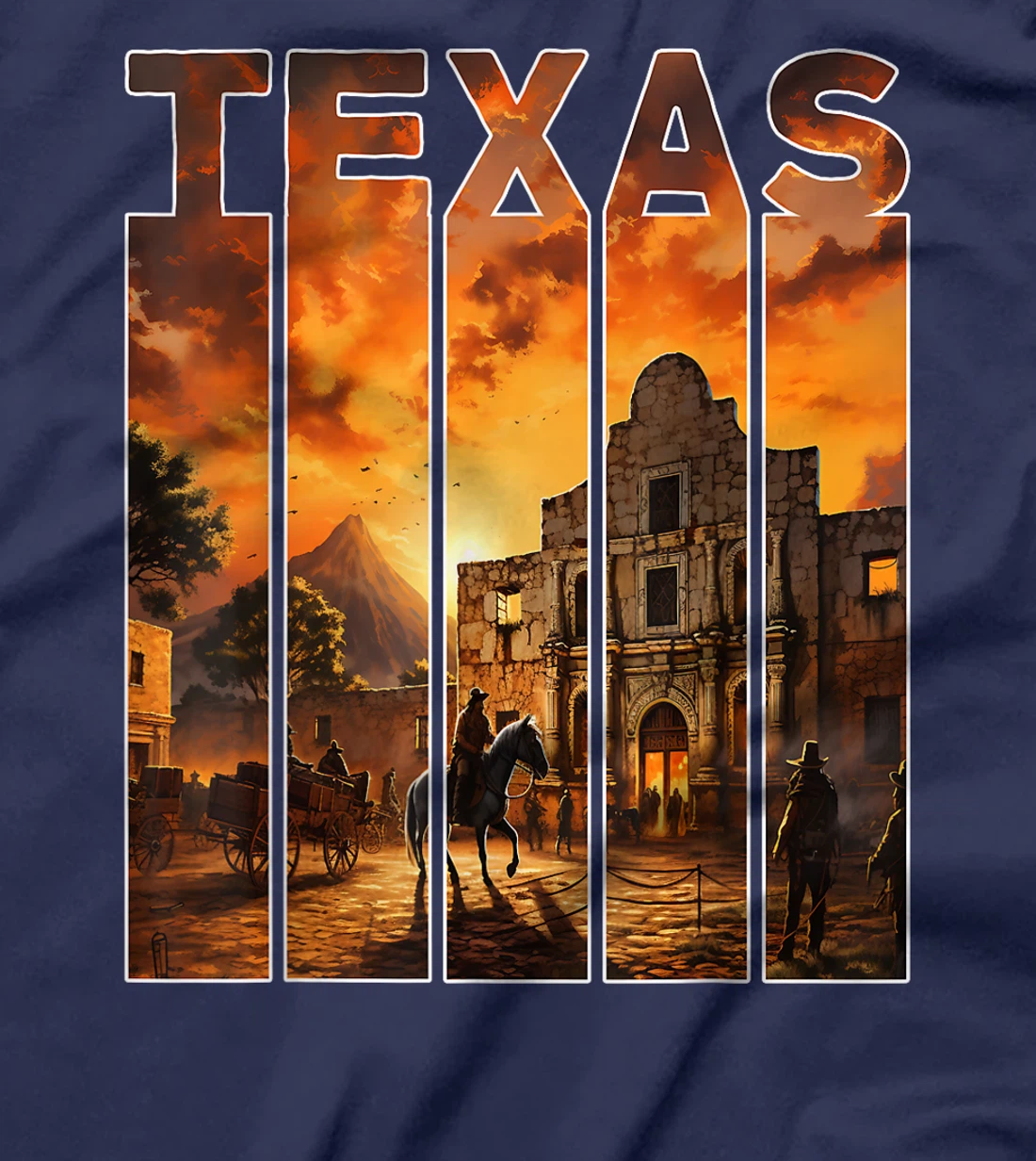 Texas 1845 Alamo Mission in San Antonio T-Shirt