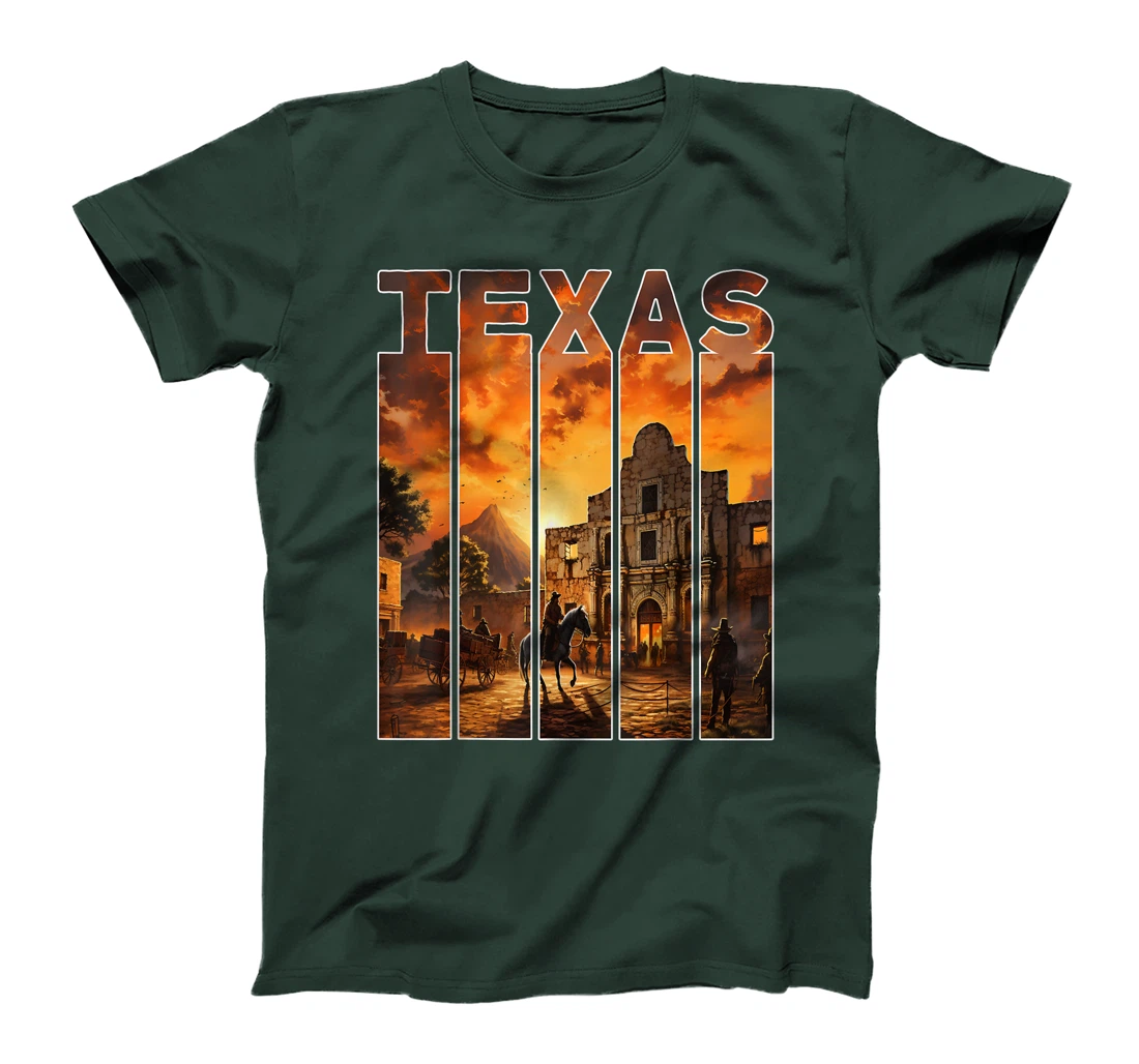 Texas 1845 Alamo Mission in San Antonio T-Shirt