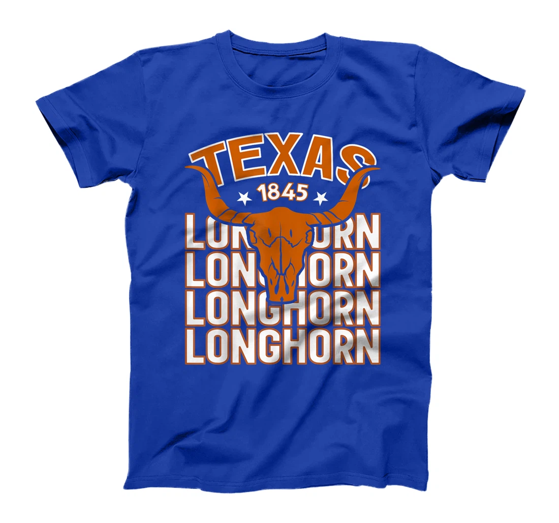Texas 1845 Vintage Longhorn Western T-Shirt