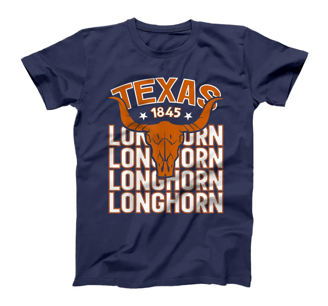 Texas 1845 Vintage Longhorn Western T-Shirt