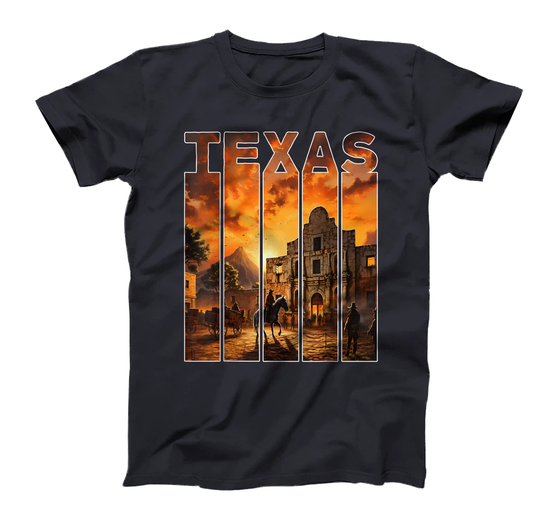 Texas 1845 Alamo Mission in San Antonio T-Shirt