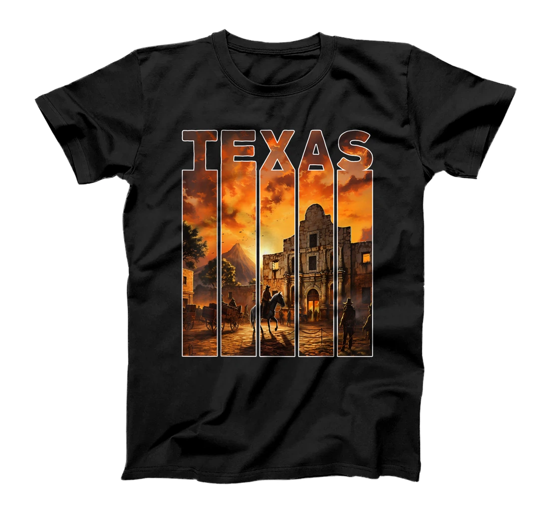 Texas 1845 Alamo Mission in San Antonio T-Shirt