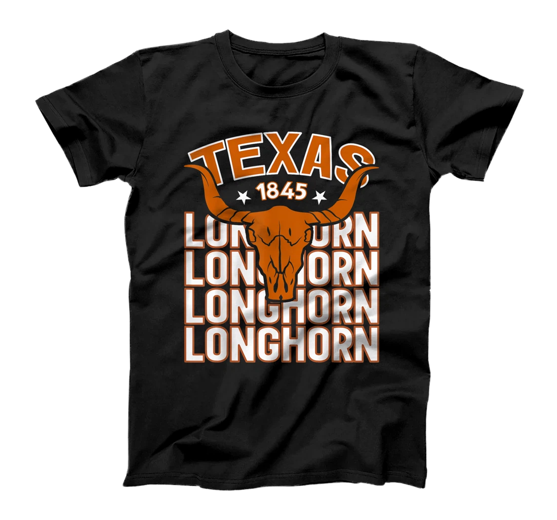Texas 1845 Vintage Longhorn Western T-Shirt