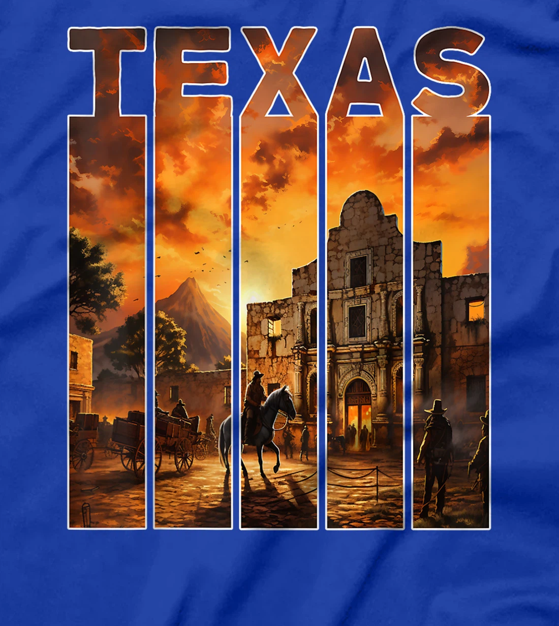 Texas 1845 Alamo Mission in San Antonio T-Shirt
