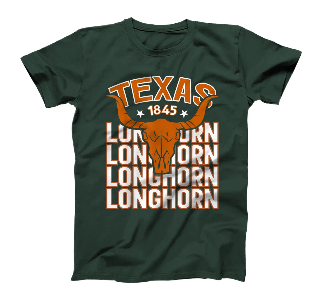 Texas 1845 Vintage Longhorn Western T-Shirt