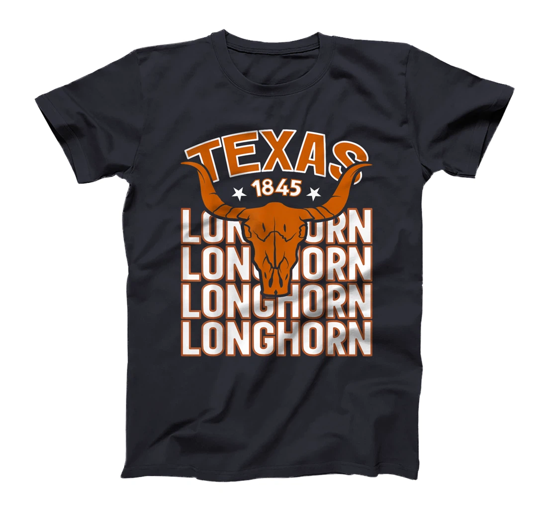Texas 1845 Vintage Longhorn Western T-Shirt