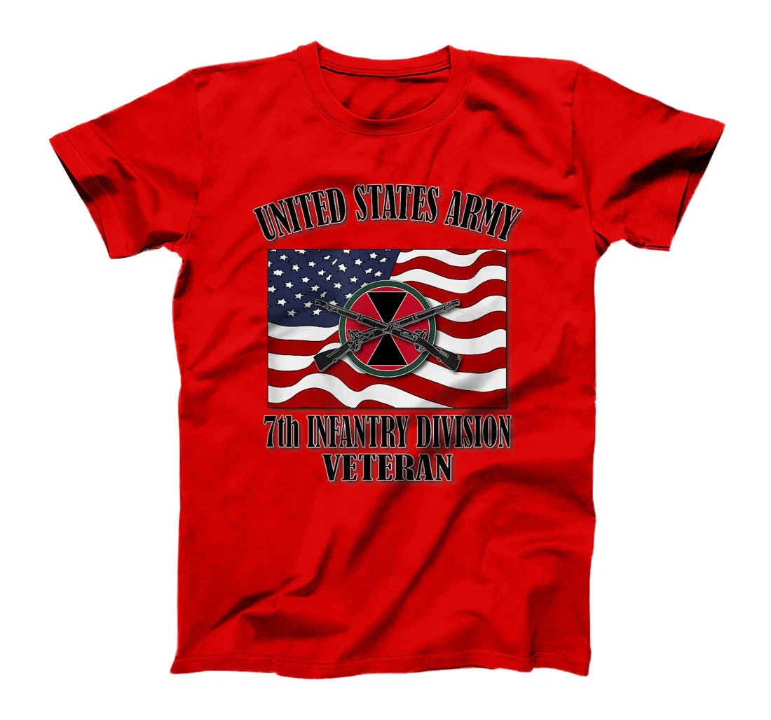 7th Infantry Division Veteran (Back Design) T-Shirt