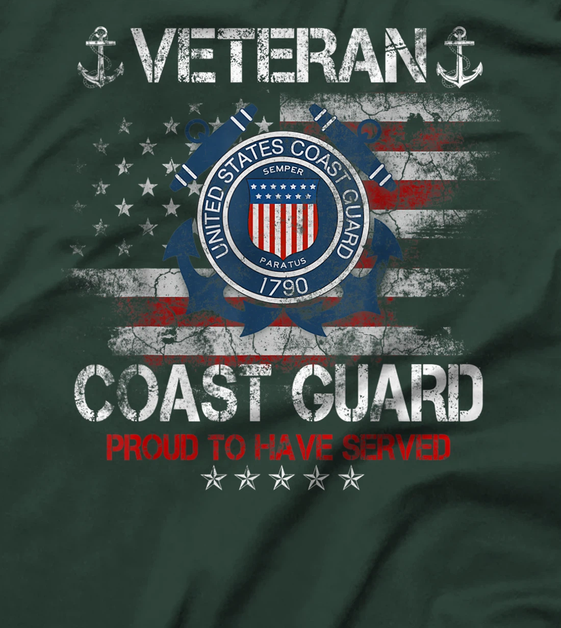Veteran US Coast Guard Proud To Have Served USCG Veteran T-Shirt