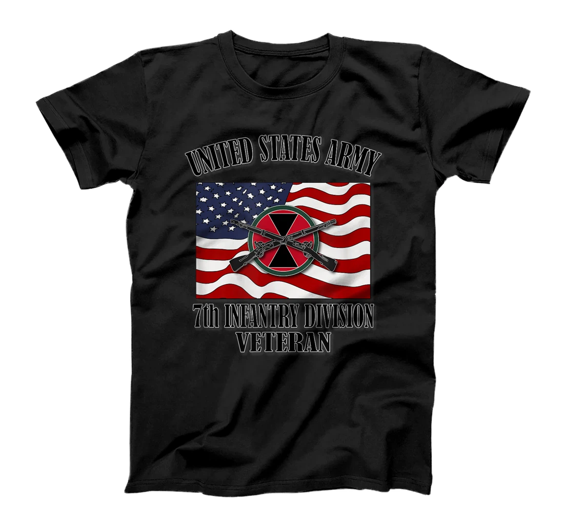 7th Infantry Division Veteran (Back Design) T-Shirt