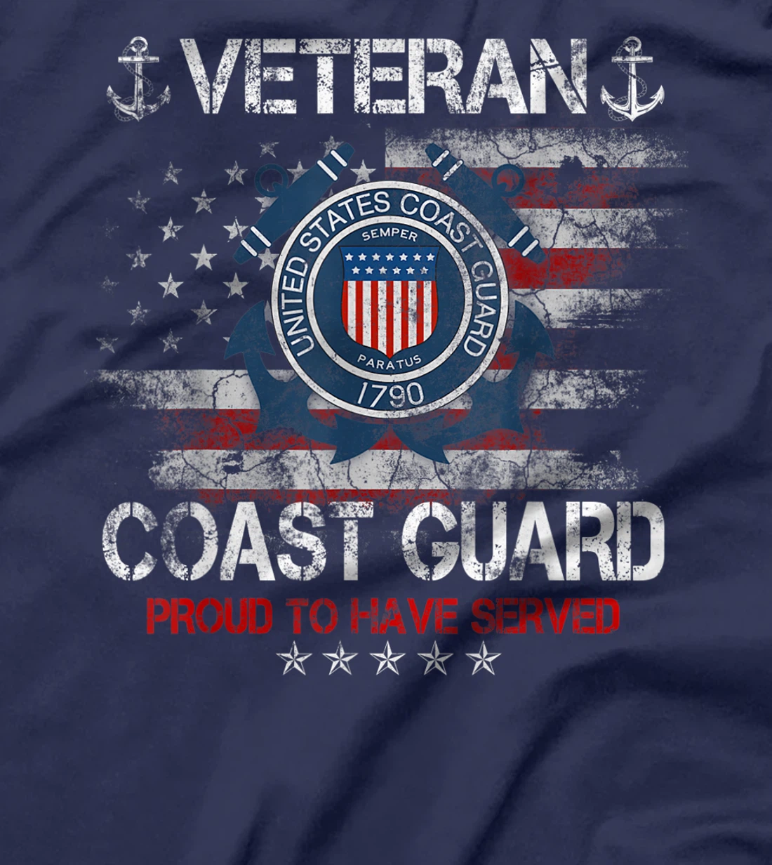 Veteran US Coast Guard Proud To Have Served USCG Veteran T-Shirt