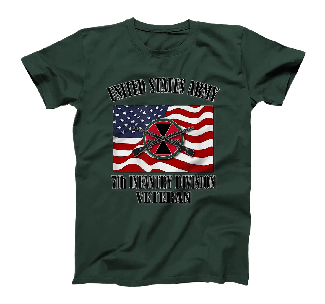 7th Infantry Division Veteran (Back Design) T-Shirt
