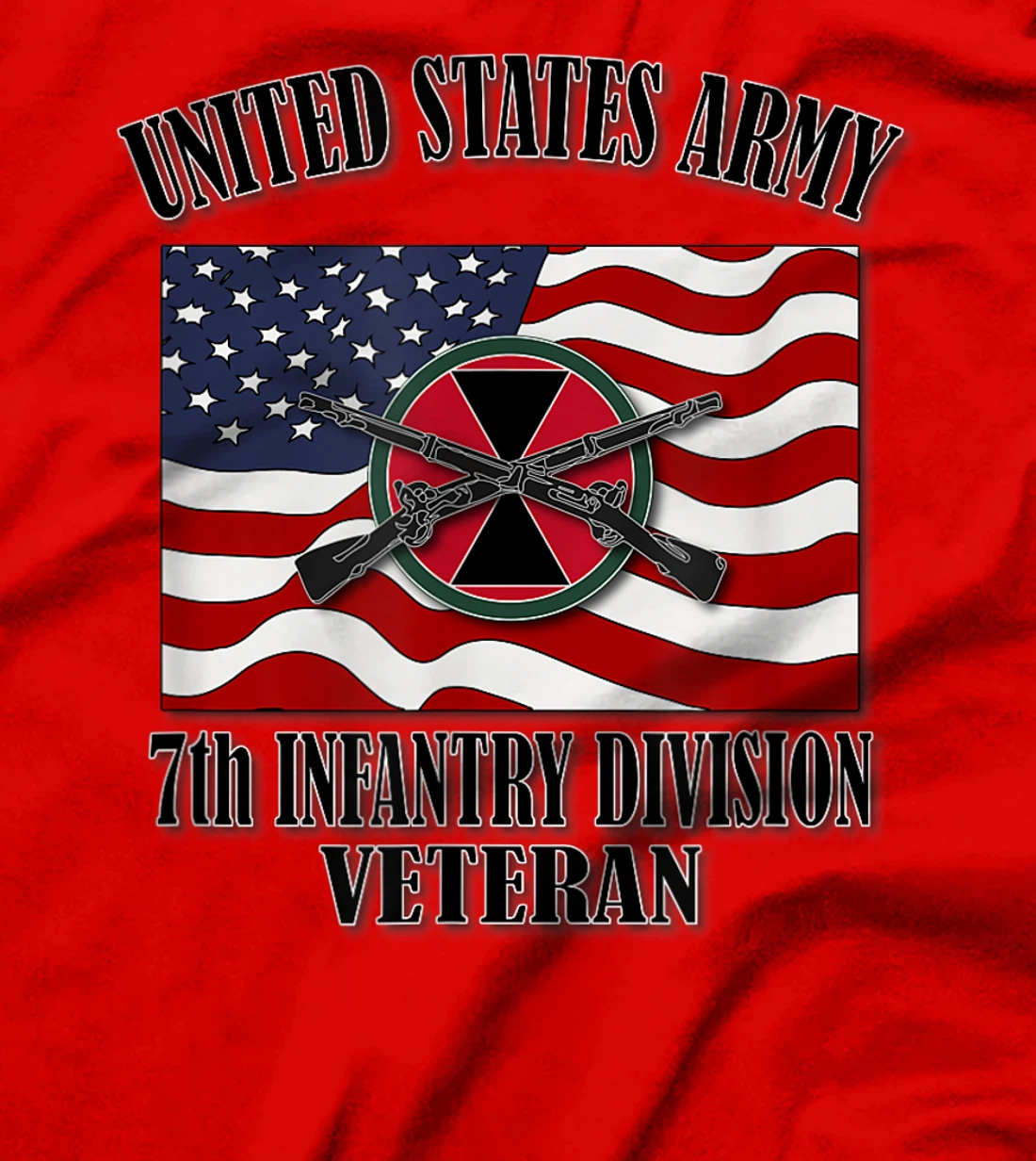 7th Infantry Division Veteran (Back Design) T-Shirt