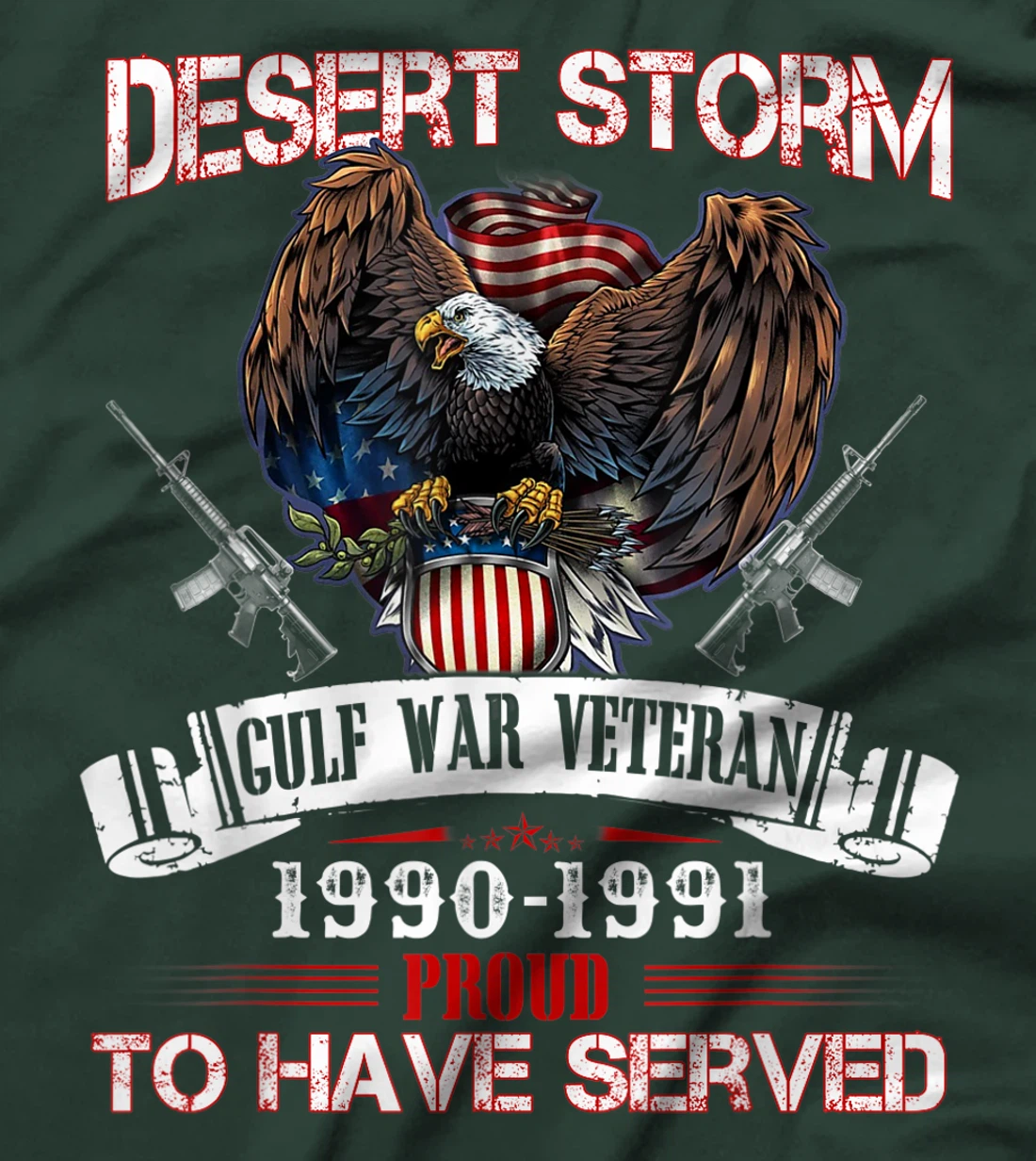 Desert Storm Veteran Pride Persian Gulf War Service Ribbo T-Shirt