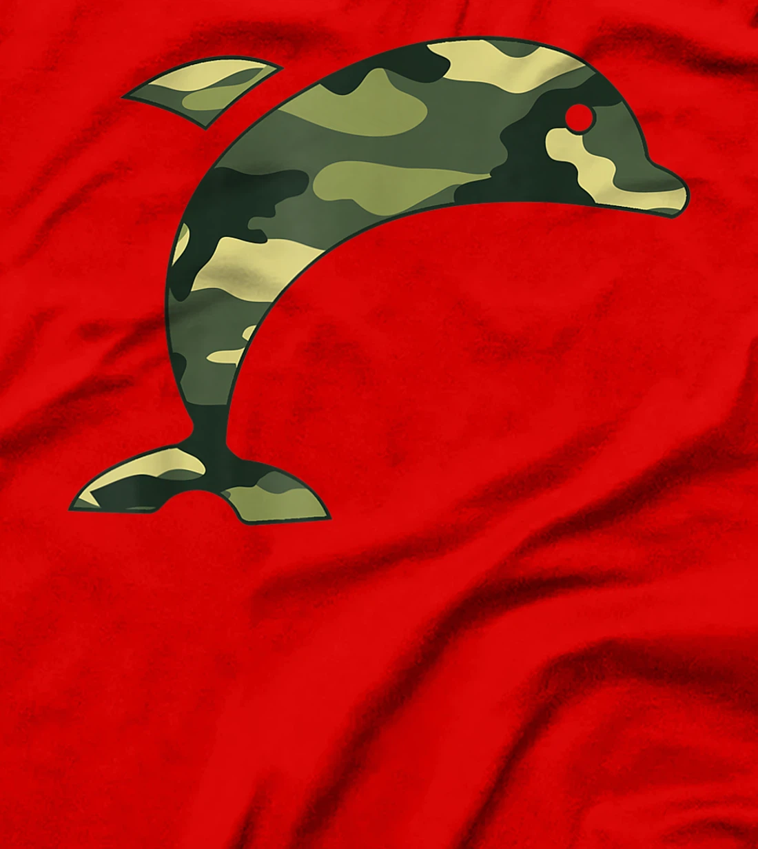 Military Dolphin Camo Men Print US Beluga Fish Veteran Gift T-Shirt